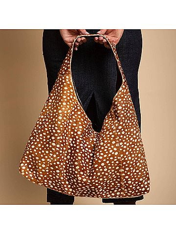 Latico Women's Lindsey Hair On Handcrafted Leather Tote Bag in Brown (view 2)