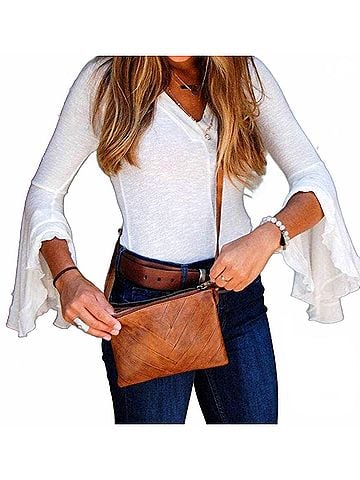 Latico Sunny Handcrafted Leather Crossbody Bags in Cognac (view 2)
