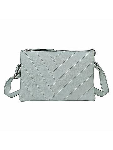 Latico Sunny Handcrafted Leather Crossbody Bags in Sky Blue (view 1)
