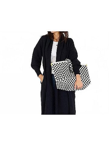Kerri Rosenthal Women's Heart In Check Tote Bag in Black And White (view 2)