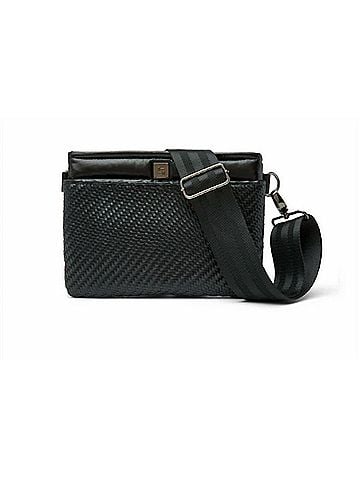 Think Royln Women's Yacht Bum Bag 2.0 in Black Braided Luxe (view 1)