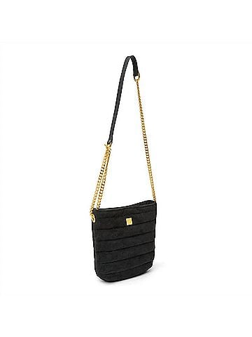 Think Royln Women's Dream Stash Handbag in Black Suede (view 2)