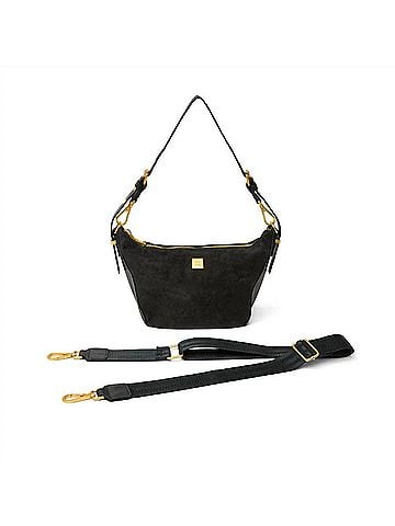 Think Royln Women's Moonbeam Bag in Black Suede (view 1)