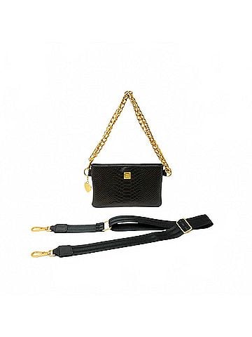 Think Royln Women's Fame Handbag in Black Python (view 1)