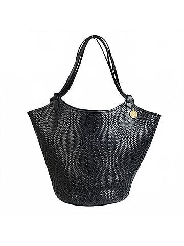 Freya Women's Flow Woven Large Tote in Black (view 1)