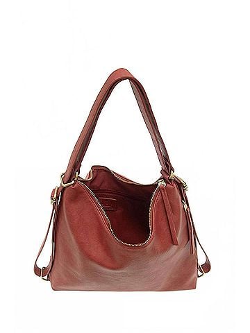Joy Susan Women's Drew Convertible Backpack in Ruby (view 2)