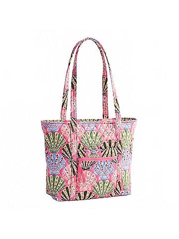 Vera Bradley Women's Small Original Zip Tote Bag in Cottage Shells (view 1)