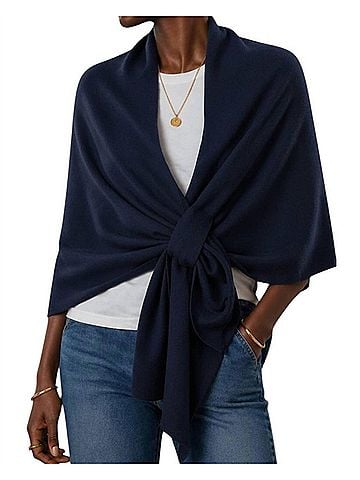 J'envie Rachel Knit Wrap in Ink (view 2)