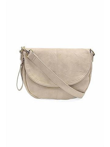 Joy Susan Women's Helene Small Saddle Crossbody Bag in Linen (view 1)