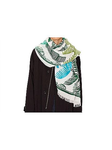 Inoui Editions Unisex Jungle Scarf in Green (view 2)