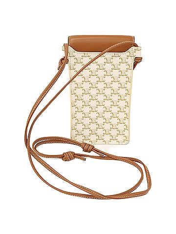 Céline CELINE 10G332CQD Triomphe Mobile Pouch Shoulder Bag Brown White Women's (view 2)