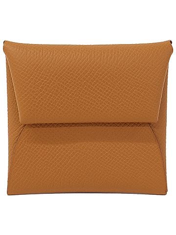 Hermès HERMES Hermes B stamp Epsom Bastia wallet/coin case gold women's (view 1)