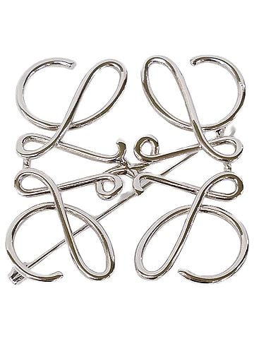 Loewe LOEWE 111.25.020 Anagram Brooch, Silver, Women's (view 1)