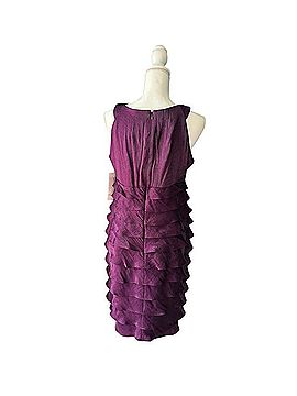 London Times Plum Ruffle Halter Dress Cocktail Dress (view 2)