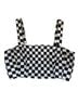Current Mood Checkered-gingham Black White Tank Top Size M - photo 1