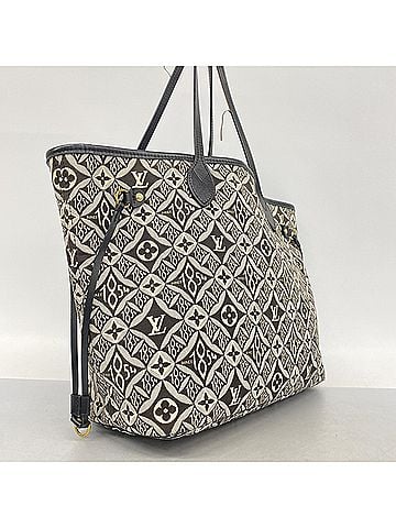 Louis Vuitton Louis Vuitton Tote Bag Monogram Jacquard SINCE1854 Neverfull MM M57230 Black Gray Women's (view 2)