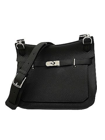 Hermès Hermes Jypsiere 28 Shoulder Bag, Taurillon Clemence Leather, Black, Z Stamp, Women's (view 1)