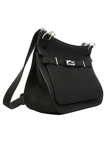 Hermès Hermes Jypsiere 28 Shoulder Bag, Taurillon Clemence Leather, Black, Z Stamp, Women's (view 2)