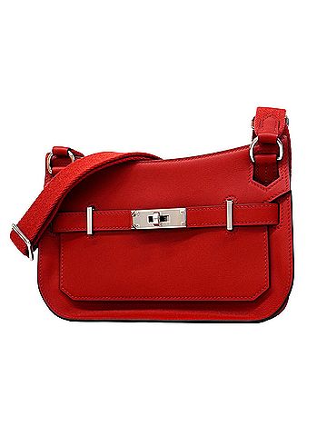 Hermès Hermes Jypsiere Mini Shoulder Bag, Swift Leather, Rouge Piment, B Stamp, Women's (view 1)