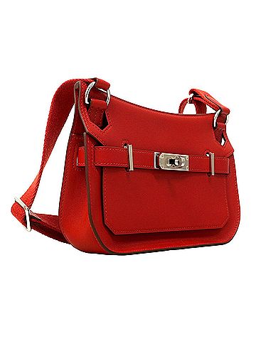 Hermès Hermes Jypsiere Mini Shoulder Bag, Swift Leather, Rouge Piment, B Stamp, Women's (view 2)
