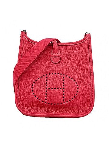 Hermès Hermes Evelyne TPM Shoulder Bag, Taurillon Novillo Leather, Framboise (Y stamp), Ladies'. (view 1)