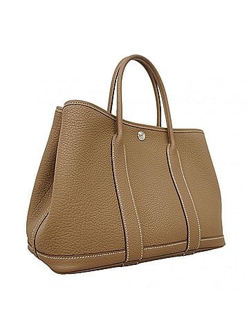 Hermès Hermes Garden TPM Country Tote Bag, Etoupe, Z stamp, Ladies'. (view 2)