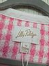 Lilly Pulitzer 100% Polyester Checkered-gingham Pink White Jacket Size 12 - photo 3