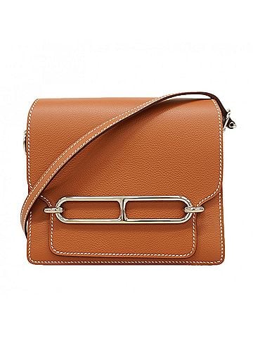 Hermès Hermes Loulis Mini shoulder bag, Evercolor, gold, B stamp, women's. (view 1)