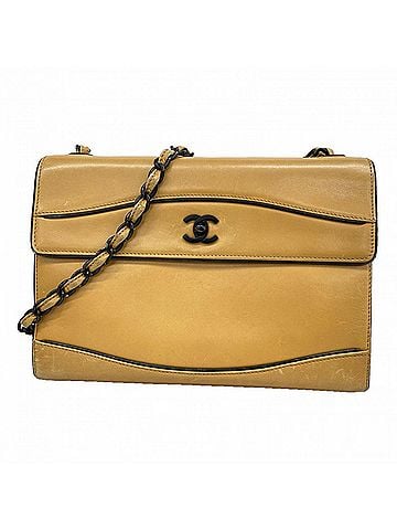 Chanel Chanel Shoulder Bag, Chain Shoulder, Leather, Brown, Women's (view 1)