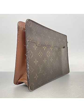 Louis Vuitton Louis Vuitton Monogram Pochette Homme Clutch Bag M51795 Brown Men's (view 2)