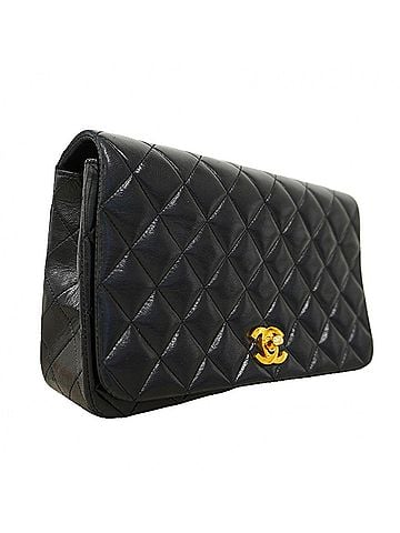 Chanel Chanel Matelassé Chain Shoulder Bag, Lambskin, Black, Women's (view 2)