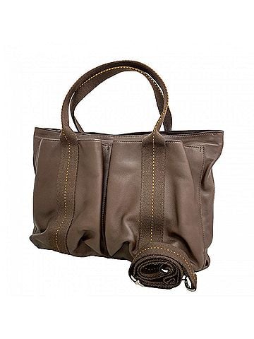 Hermès Hermes Caravan Horizontal MM Leather Handbag, Brown, 2-way bag for women (view 1)