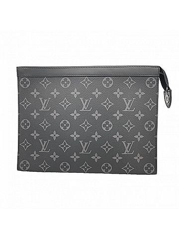 Louis Vuitton Louis Vuitton Monogram Eclipse Pochette Voyage MM Clutch Bag M61692 Black Men's (view 1)