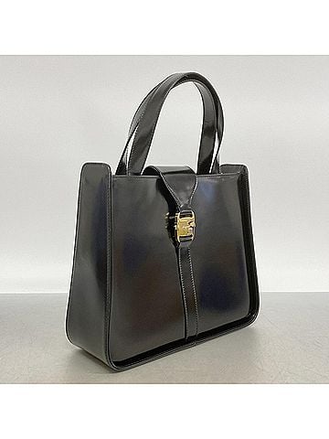 Salvatore Ferragamo Salvatore Ferragamo Vara Leather Handbag, Black, Women's (view 2)
