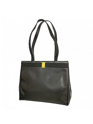 Salvatore Ferragamo Salvatore Ferragamo Vara Leather Shoulder Bag, Black, Women's (view 1)
