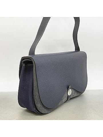 Hermès Hermes Colorado MM Shoulder Bag, Vache Liege, Navy, ?I Stamp, Women's (view 2)