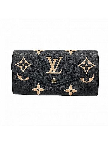 Louis Vuitton Louis Vuitton Monogram Empreinte Bicolor Portefeuille Sarah Long Wallet M80496 Black Beige Women's (view 1)