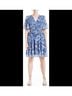 Max Studio 100% Polyester Floral Blue Casual Dress Size M - photo 3