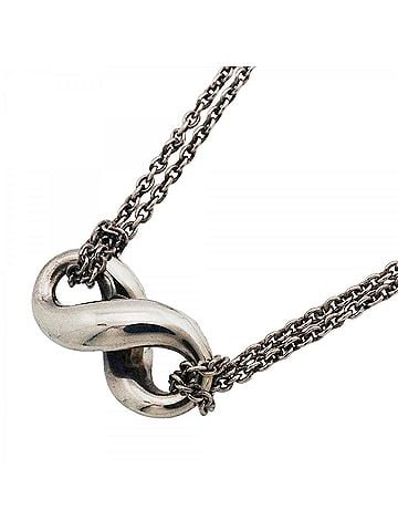 Tiffany & Co. Tiffany & Co. Infinity Double Chain Necklace, Sterling Silver 925, Women's (view 1)
