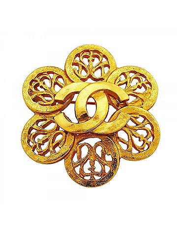 Chanel Chanel Brooch, Coco Mark, GP Plated Gold, Women's (view 1)