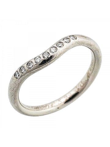 Tiffany & Co. Tiffany & Co. Curved Band Ring, Pt950 Platinum, Diamond, Women's (view 1)