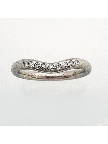 Tiffany & Co. Tiffany & Co. Curved Band Ring, Pt950 Platinum, Diamond, Women's (view 2)