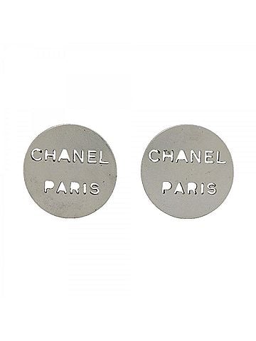Chanel Chanel Earrings, Circle Metal Silver Women's Earrings (view 1)
