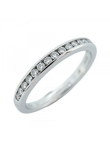 Tiffany & Co. Tiffany & Co. Channel Setting Half Eternity Ring, Platinum 950, Diamond, Women's (view 1)