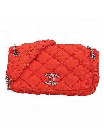 Chanel Chanel Shoulder Bag, Bubble Quilted Nylon, Red, Women's (view 1)