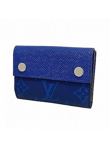 Louis Vuitton Louis Vuitton Tri-fold Wallet Taigarama Discovery Compact M67620 Cobalt Women's (view 1)