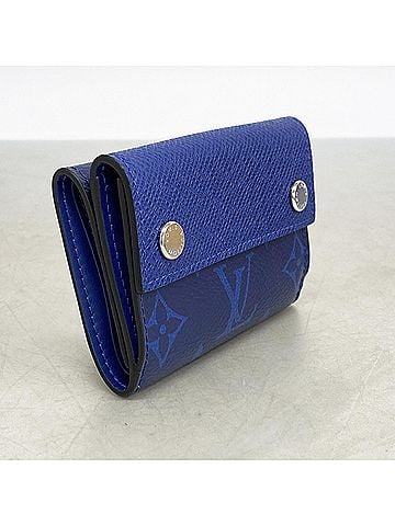 Louis Vuitton Louis Vuitton Tri-fold Wallet Taigarama Discovery Compact M67620 Cobalt Women's (view 2)
