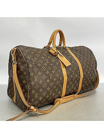 Louis Vuitton Louis Vuitton Bags - Boston Monogram Keepall Bandoulière 55 M41414 Brown Men's & Women's (view 2)