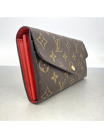 Louis Vuitton Louis Vuitton Monogram Portefeuille Sarah Long Wallet M62236 Brown Coquelicot (Women's) (view 2)