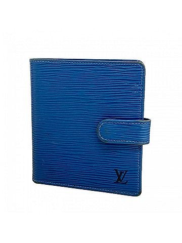 Louis Vuitton Louis Vuitton Epi Portefeuille Compact Wallet M63555 Toledo Blue Women's (view 1)